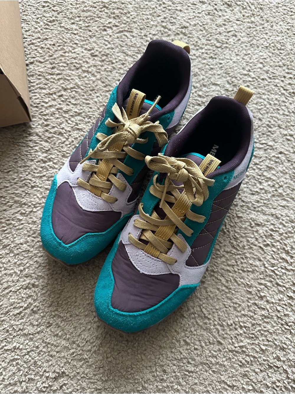 Merrell Teal and Purple Retro Runner - Picture 2 of 5